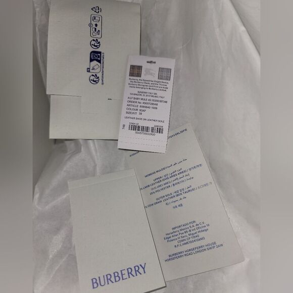 Burberry EKD Embroidered Quilted Mules New In Box , Dust bag With COA - Picture 11 of 11
